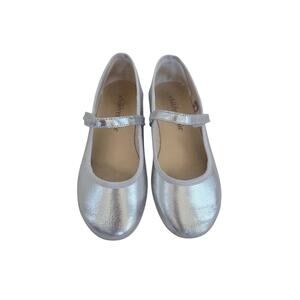 ChildrenChic Mila Metallic Silver Mary Jane Shoes